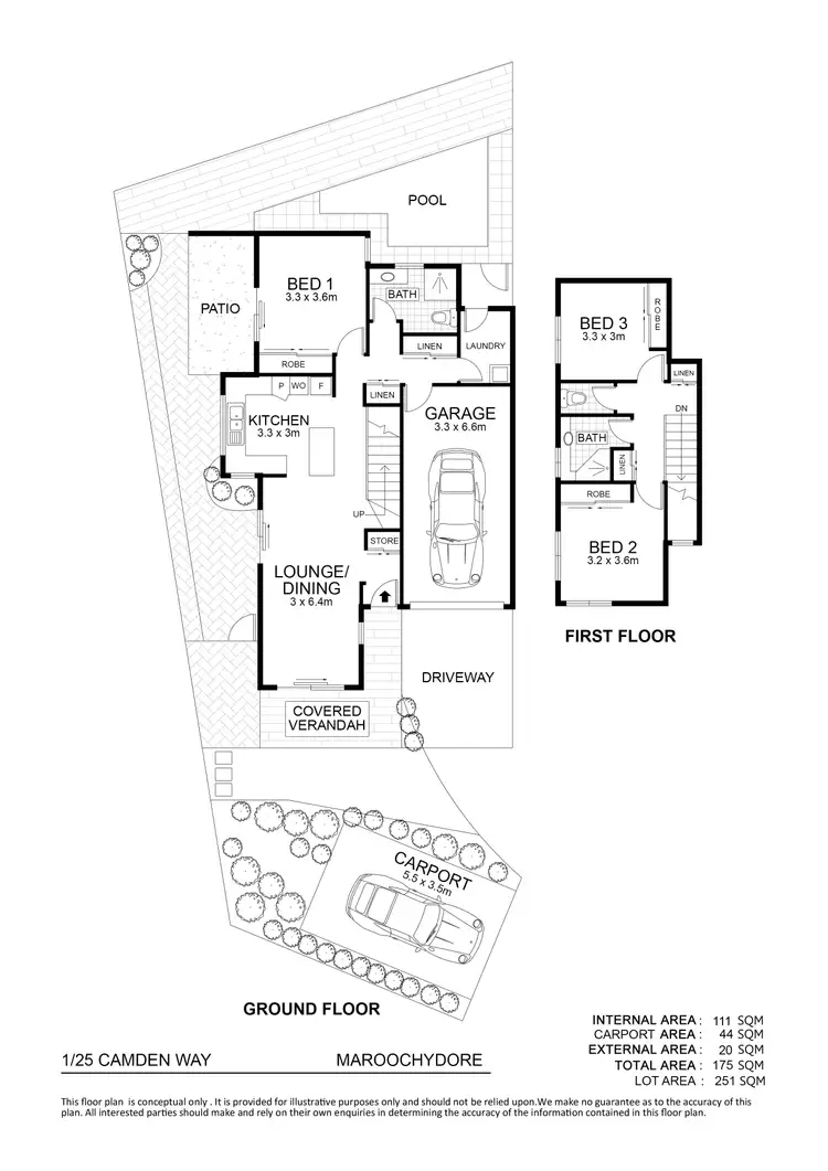 Floorplan of Homely unit listing, 1/25 Camden Way, Maroochydore QLD 4558