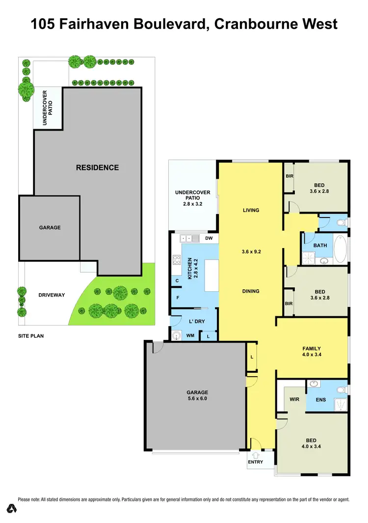 Floorplan of Homely house listing, 105 Fairhaven Boulevard, Cranbourne West VIC 3977