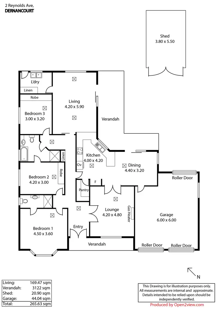 Floorplan of Homely house listing, 2 Reynolds Avenue, Dernancourt SA 5075