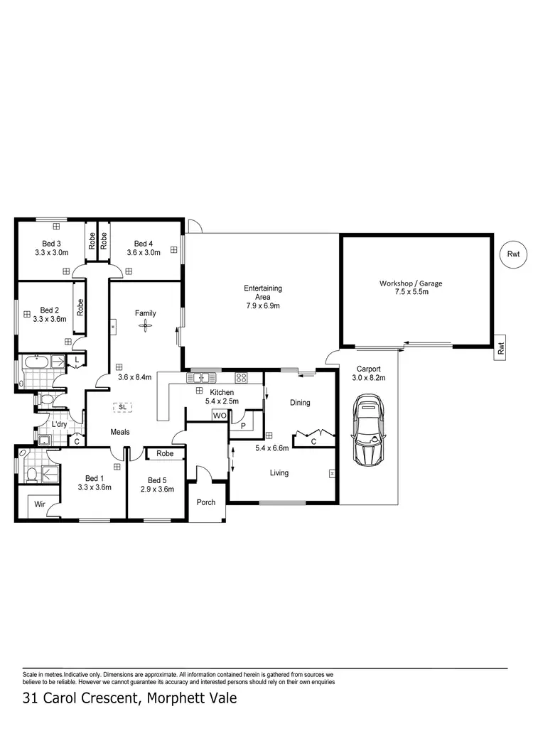 Floorplan of Homely house listing, 31 Carol Crescent, Morphett Vale SA 5162