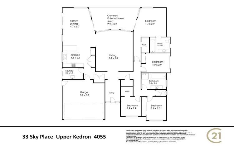 Floorplan of Homely house listing, 33 Skye Place, Upper Kedron QLD 4055