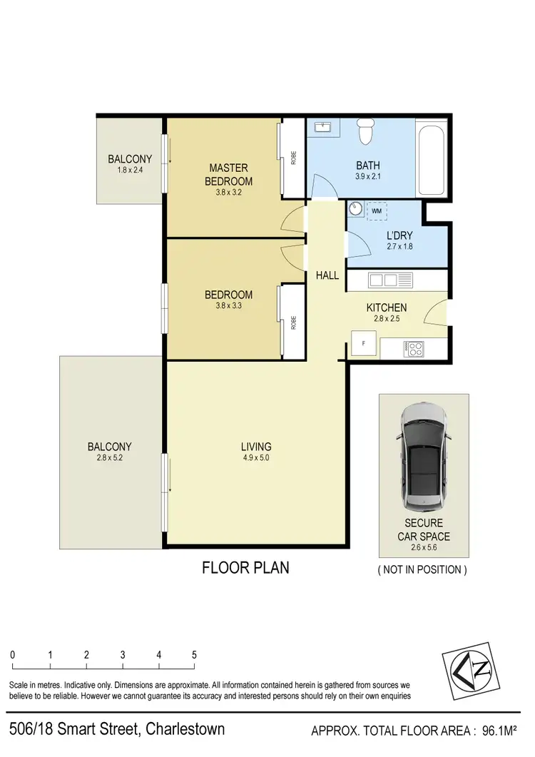 Floorplan of Homely apartment listing, 506/18-20 Smart Street, Charlestown NSW 2290