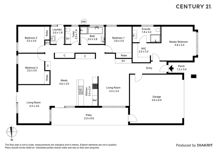 Floorplan of Homely house listing, 44 Grevillea Street, Echuca VIC 3564