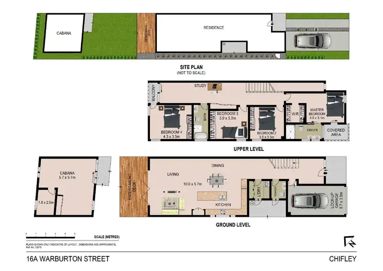 Floorplan of Homely semi-detached listing, 16a Warburton Street, Chifley NSW 2036