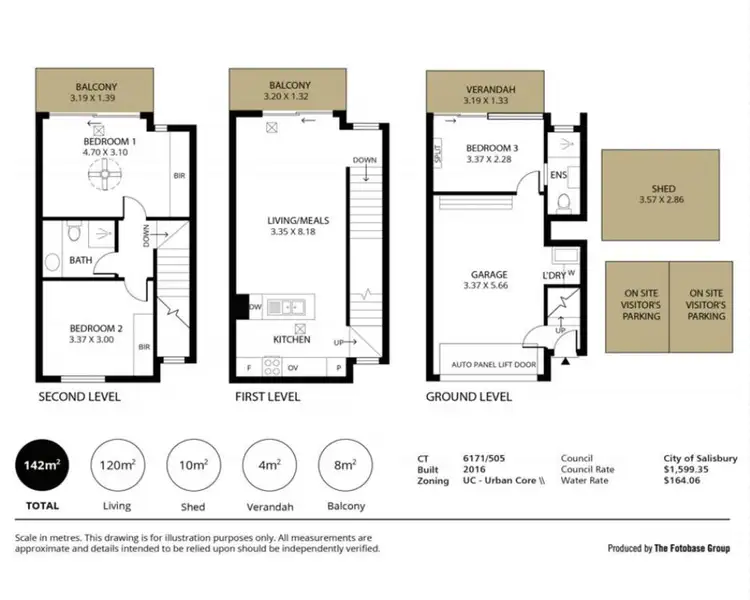 Floorplan of Homely townhouse listing, 16/38-42 Metro Parade, Mawson Lakes SA 5095