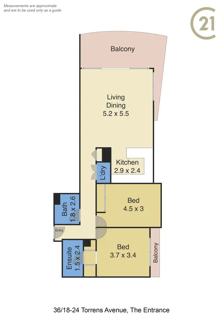 Floorplan of Homely apartment listing, 36/18-24 Torrens Avenue, The Entrance NSW 2261