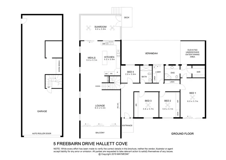 Floorplan of Homely house listing, 5 Freebairn Drive, Hallett Cove SA 5158