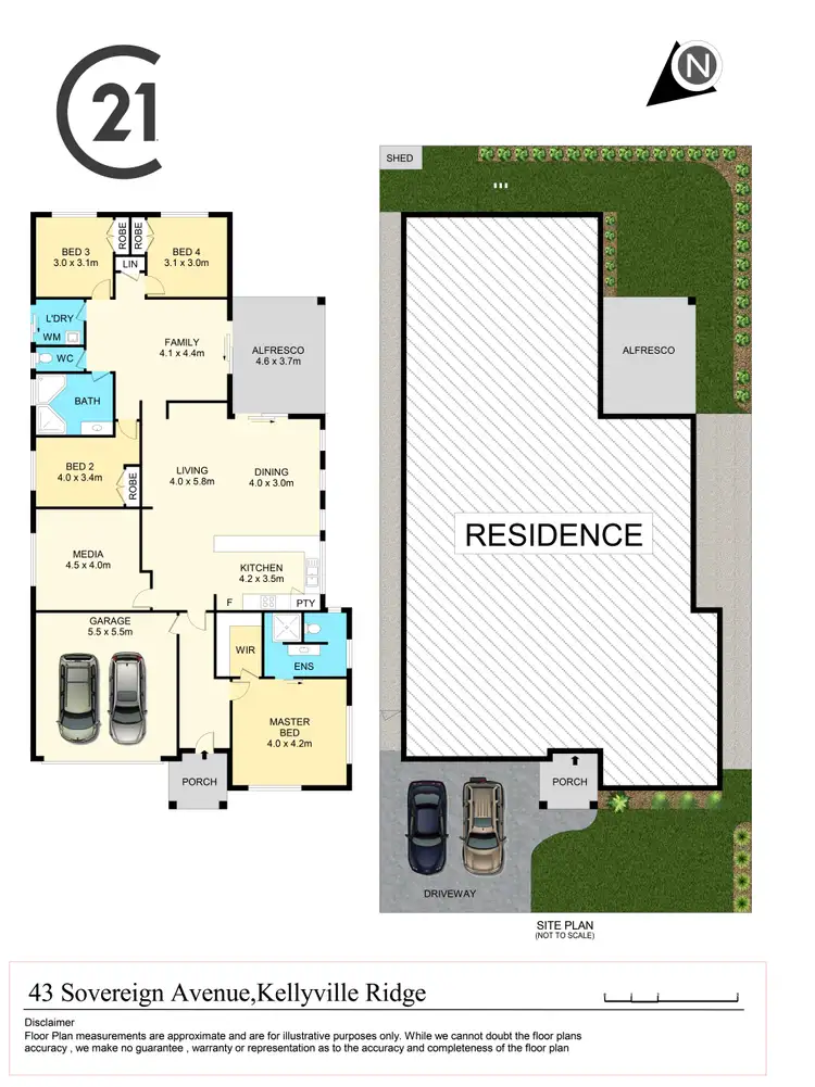 Floorplan of Homely house listing, 43 Sovereign Avenue, Kellyville Ridge NSW 2155