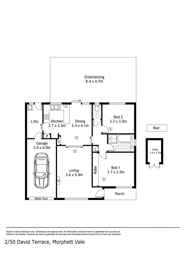 Floorplan of Homely house listing, 2/50 David Terrace, Morphett Vale SA 5162