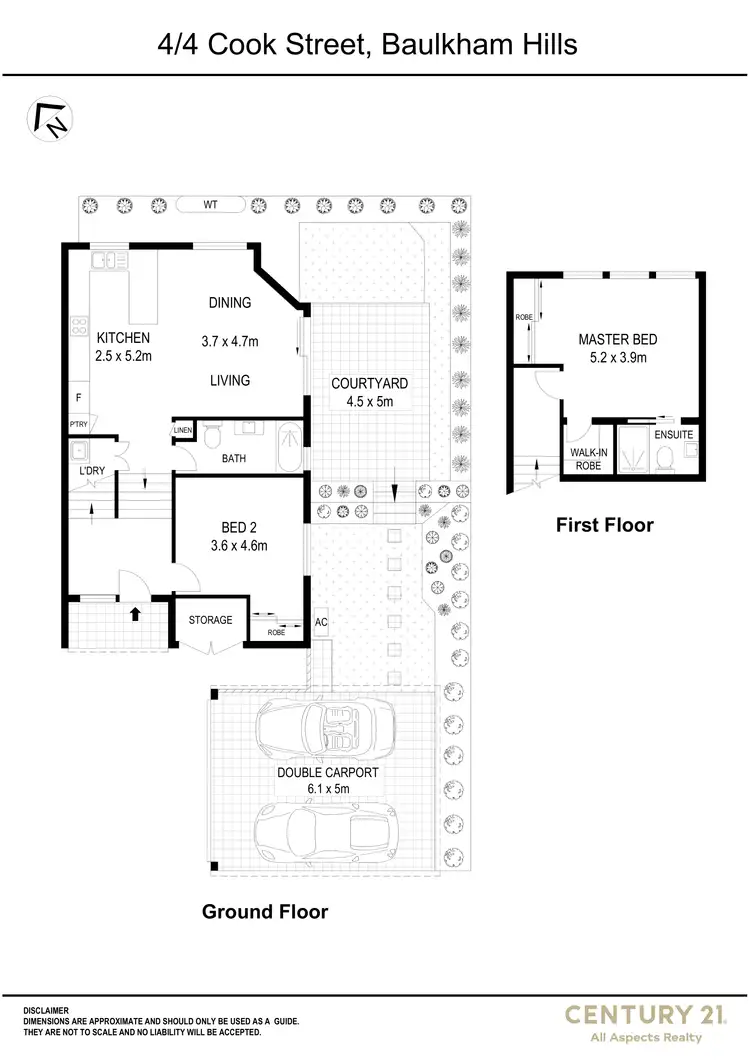 Floorplan of Homely townhouse listing, 4/4 Cook Street, Baulkham Hills NSW 2153