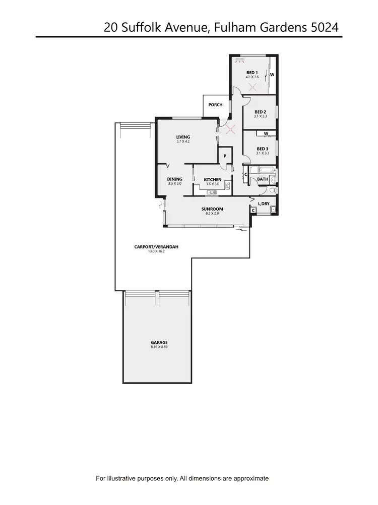 Floorplan of Homely house listing, 20 Suffolk Avenue, Fulham Gardens SA 5024