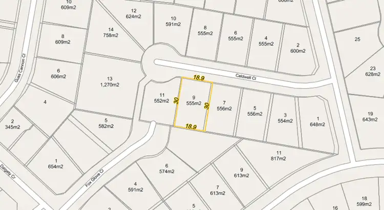 Floorplan of Homely land listing, 9 Caldwell Close, Green Point NSW 2251