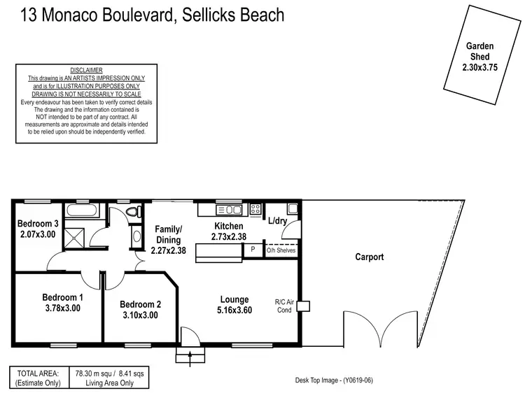 Floorplan of Homely house listing, 13 Monaco Boulevard, Sellicks Beach SA 5174