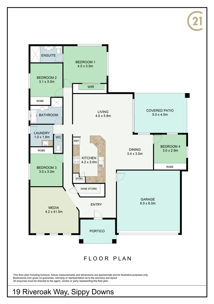 Floorplan of Homely house listing, 19 Riveroak Way, Sippy Downs QLD 4556