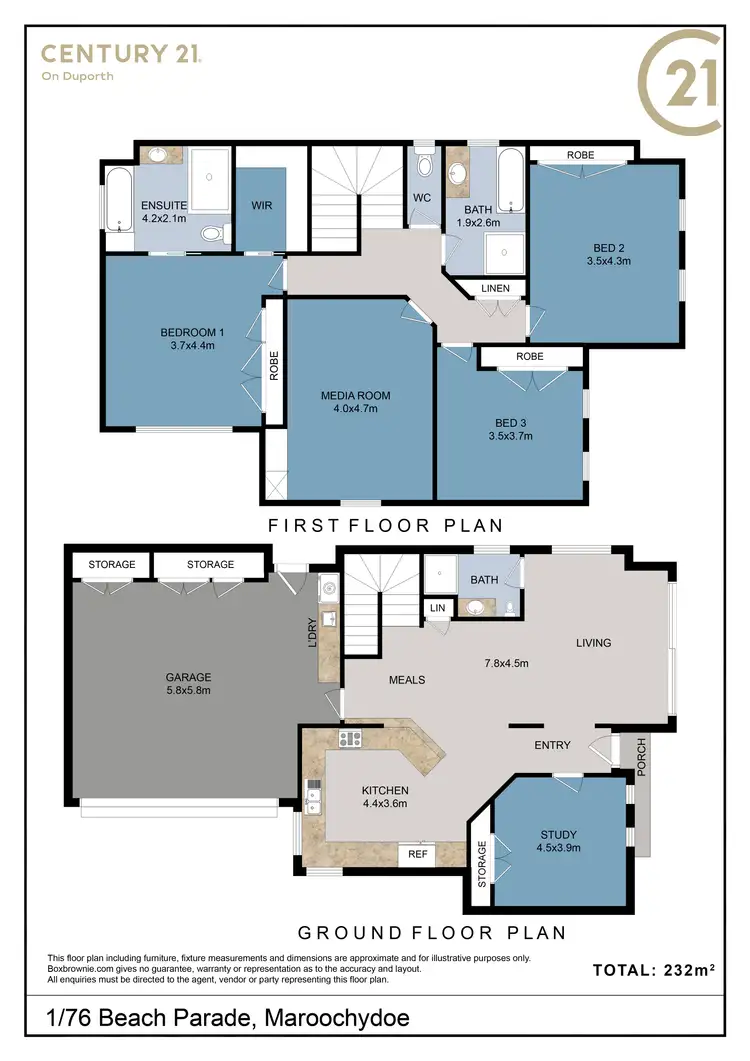 Floorplan of Homely semi-detached listing, 1/76 Beach Parade, Maroochydore QLD 4558