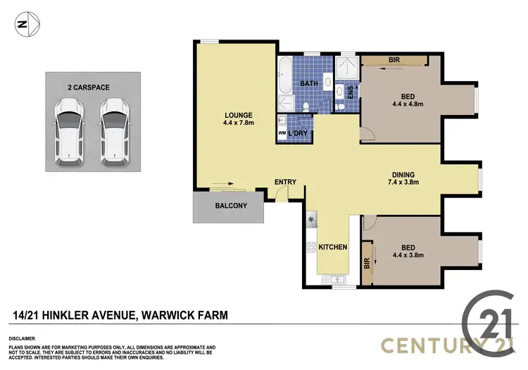 Floorplan of Homely apartment listing, 14/21-23 Hinkler Avenue, Warwick Farm NSW 2170