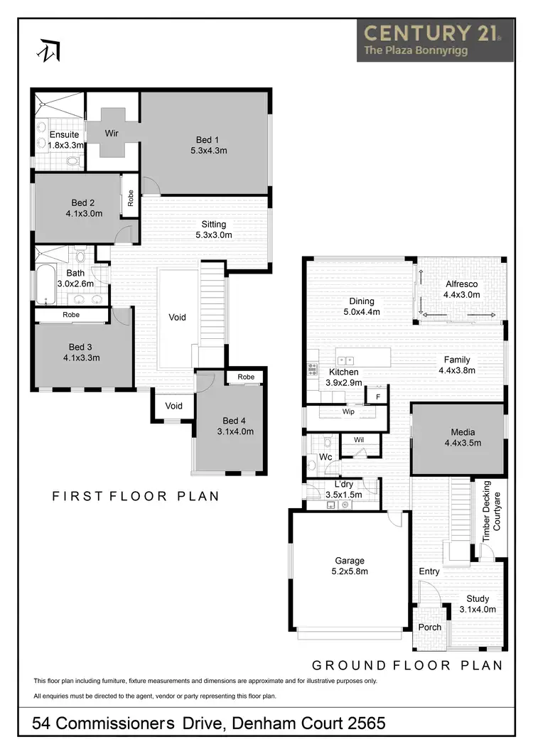Floorplan of Homely house listing, 54 Commissioners Drive, Denham Court NSW 2565