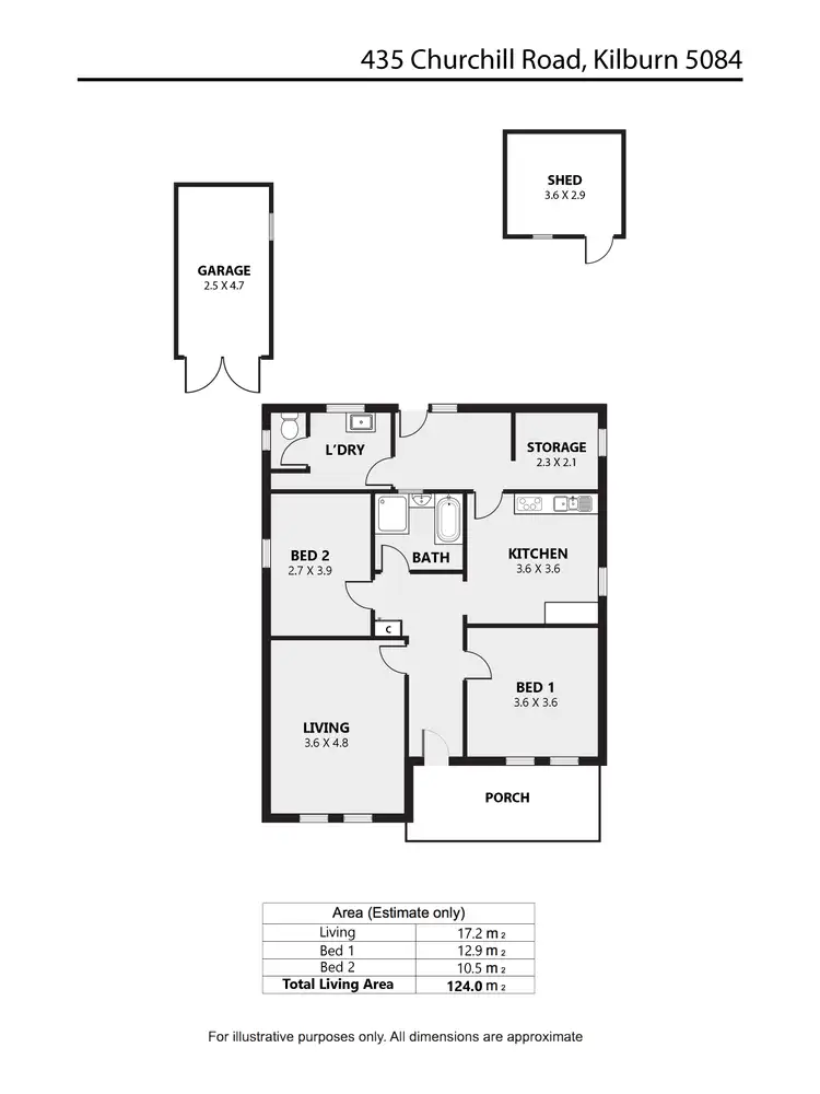 Floorplan of Homely house listing, 435 Churchill Road, Kilburn SA 5084
