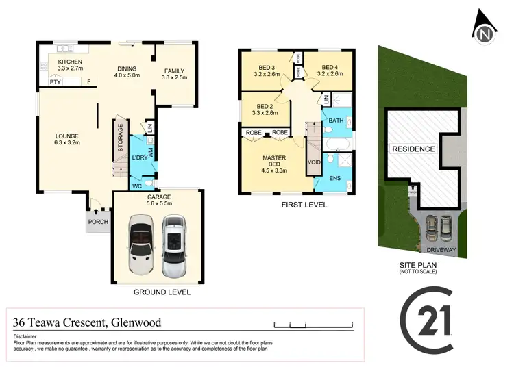 Floorplan of Homely house listing, 36 Teawa Crescent, Glenwood NSW 2768