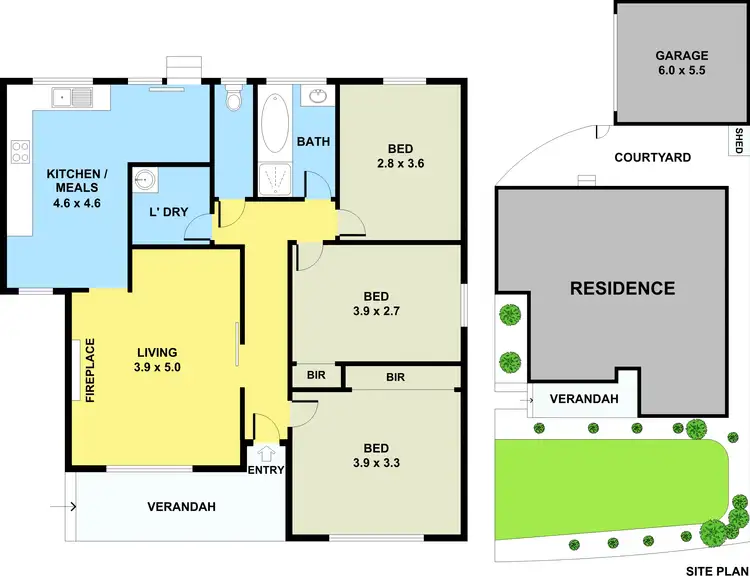 Floorplan of Homely unit listing, 1/35 Stackpoole Street, Noble Park VIC 3174