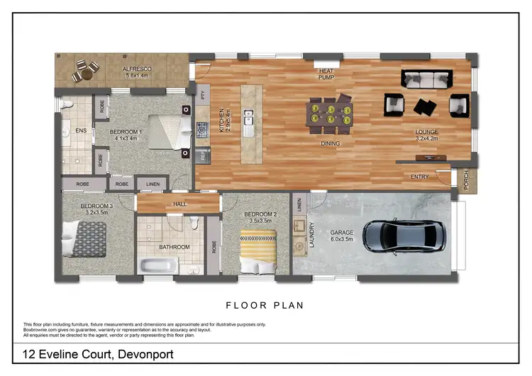 Floorplan of Homely house listing, 12 Eveline Court, Devonport TAS 7310