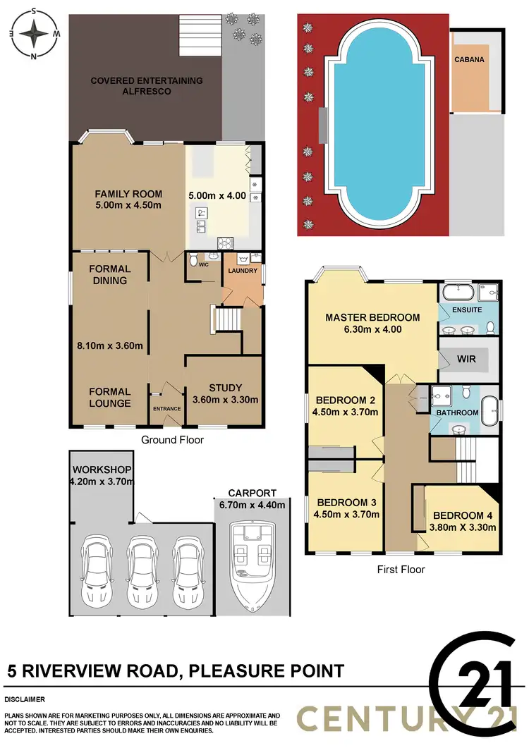 Floorplan of Homely house listing, 5 Riverview Road, Pleasure Point NSW 2172