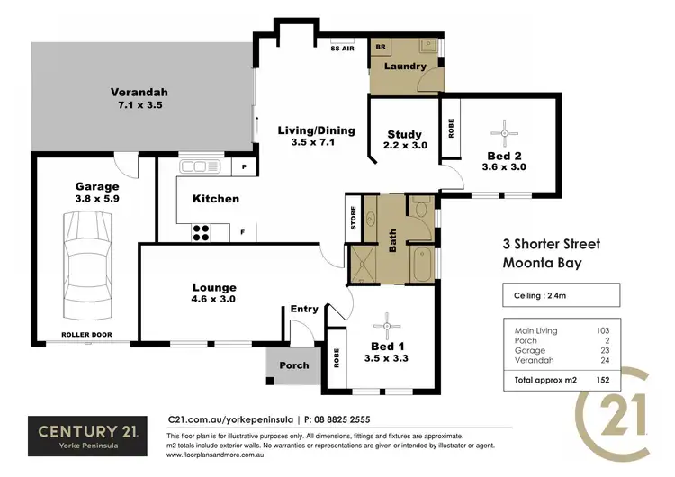 Floorplan of Homely house listing, 3 Shorter Street, Moonta Bay SA 5558