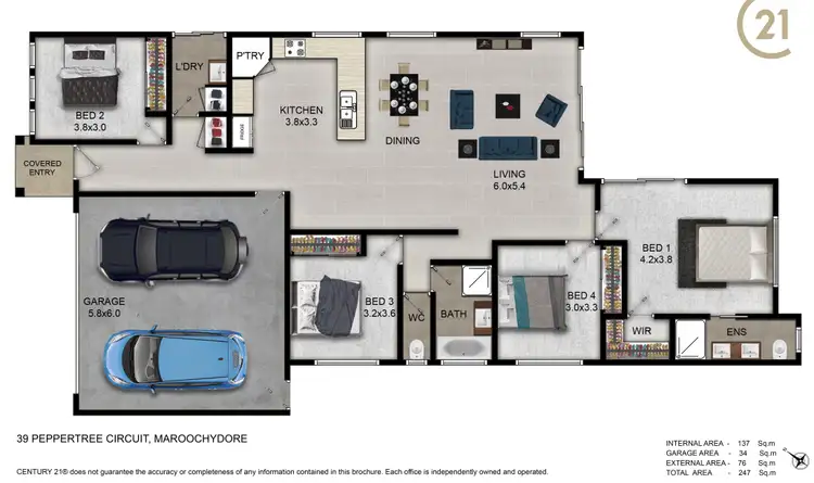 Floorplan of Homely house listing, 39 Pepper Tree Circuit, Maroochydore QLD 4558