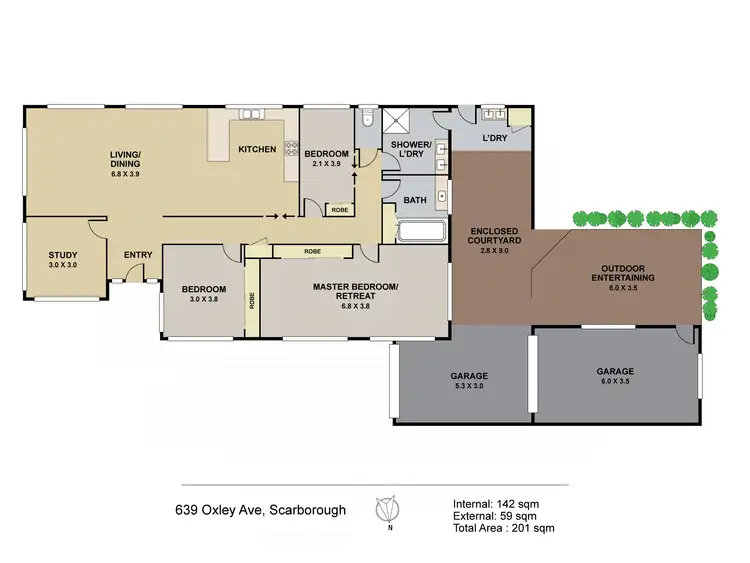 Floorplan of Homely house listing, 639 Oxley Ave, Scarborough QLD 4020