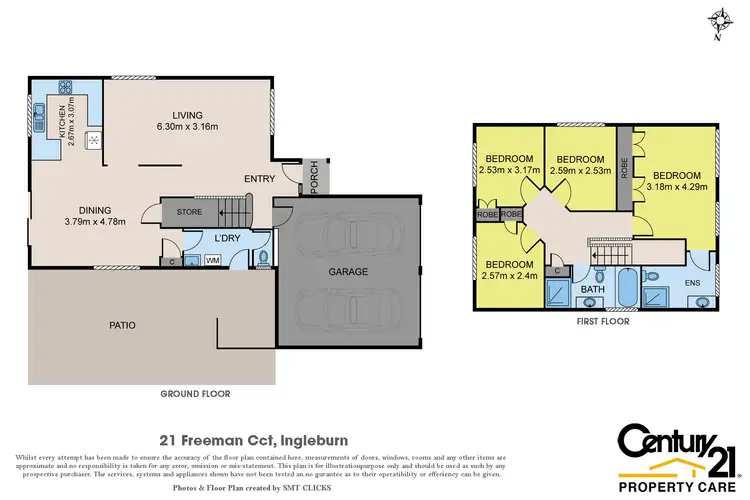 Floorplan of Homely house listing, 21 Freeman Circuit, Ingleburn NSW 2565
