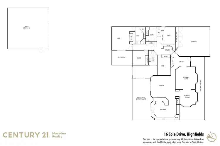 Floorplan of Homely house listing, 16 Cole Drive, Highfields QLD 4352