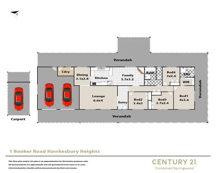 Floorplan of Homely house listing, 1 Booker Rd, Hawkesbury Heights NSW 2777