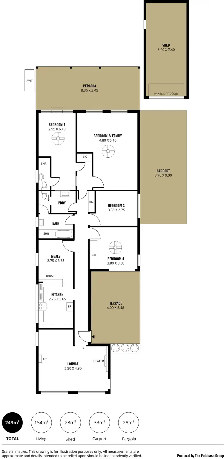 Floorplan of Homely house listing, 1 Cardiff Street, Cumberland Park SA 5041