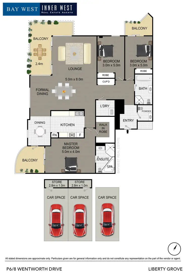 Floorplan of Homely apartment listing, P6/8 Wentworth Drive, Liberty Grove NSW 2138