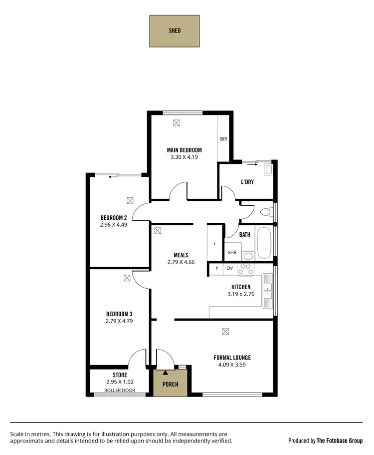 Floorplan of Homely unit listing, 1/63 McEwin Avenue, Redwood Park SA 5097
