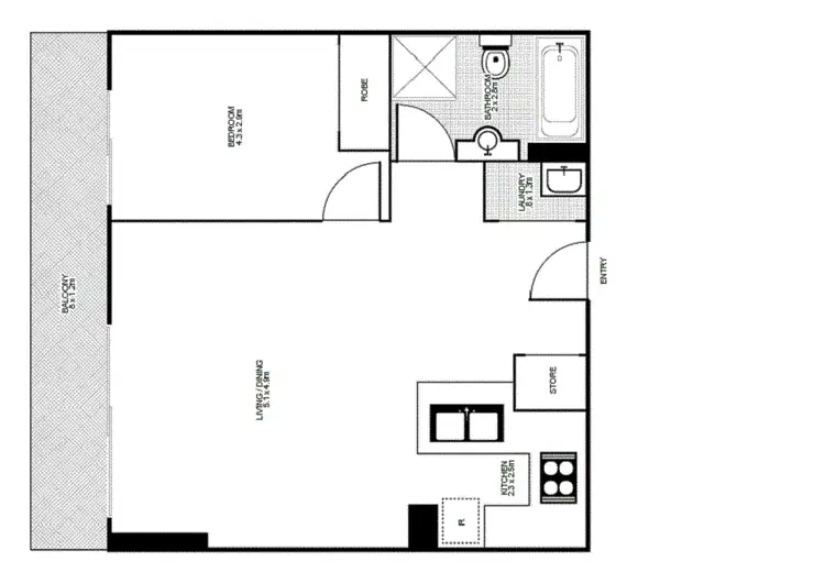 Floorplan of Homely apartment listing, 314/298 Sussex Street, Sydney NSW 2000
