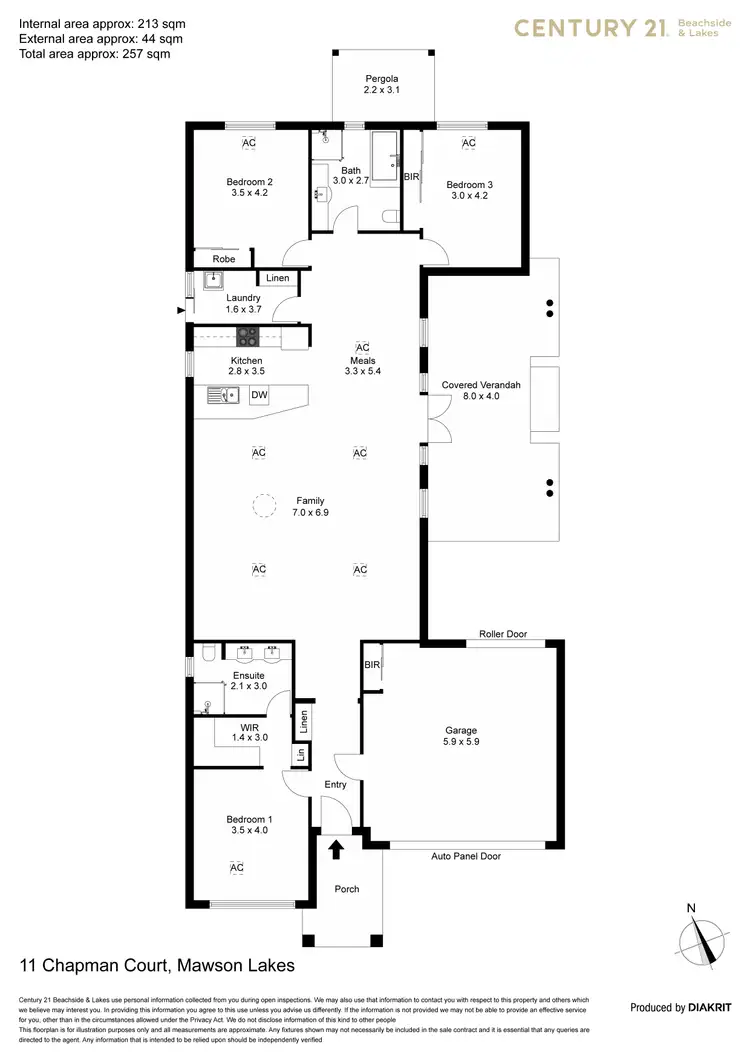 Floorplan of Homely house listing, 11 Chapman Court, Mawson Lakes SA 5095