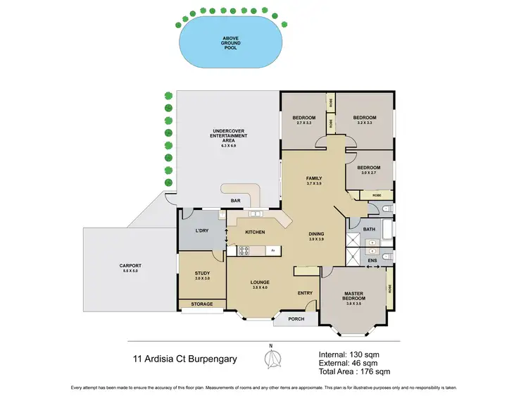 Floorplan of Homely house listing, 11 Ardisia Court, Burpengary QLD 4505