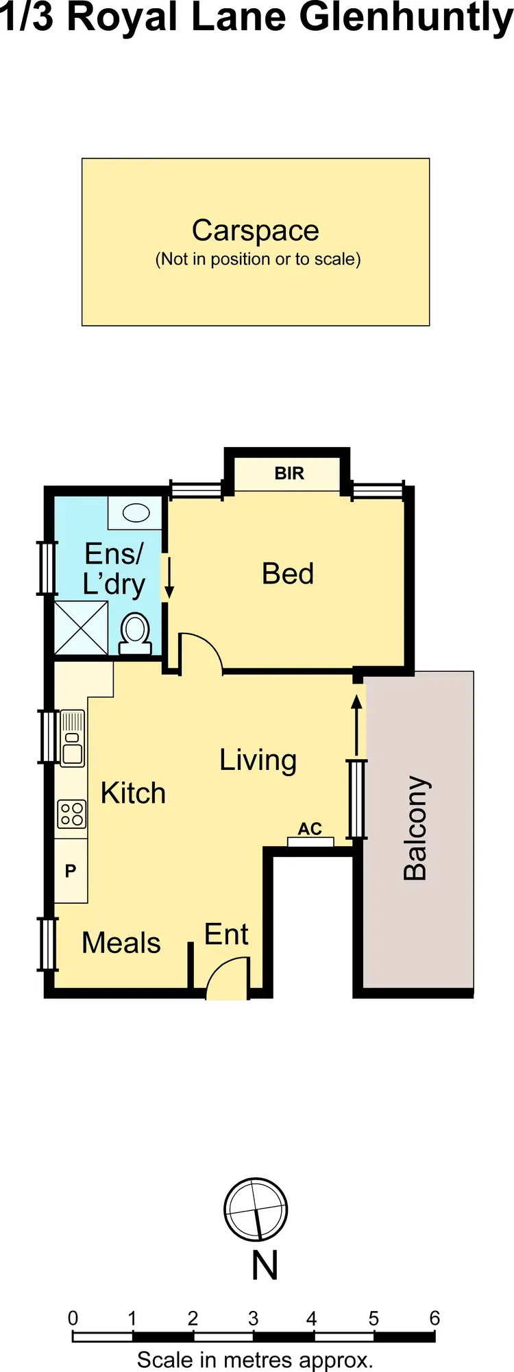 Floorplan of Homely apartment listing, 1/3 Royal Lane, Glen Huntly VIC 3163