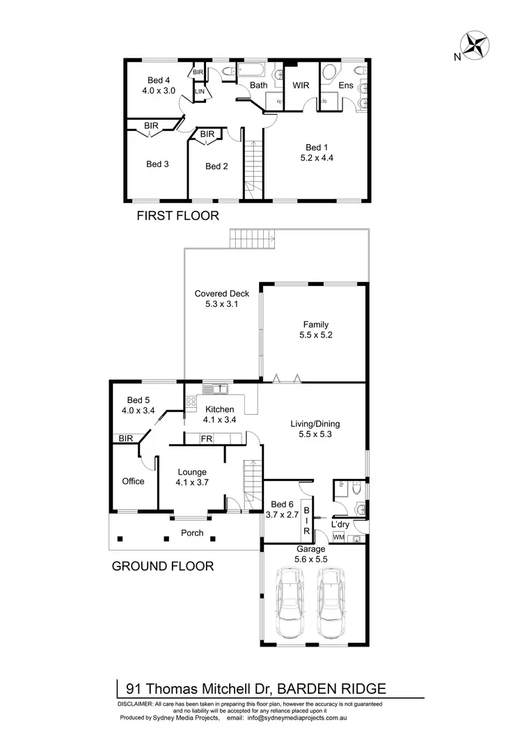 Floorplan of Homely house listing, 91 Thomas Mitchell Drive, Barden Ridge NSW 2234