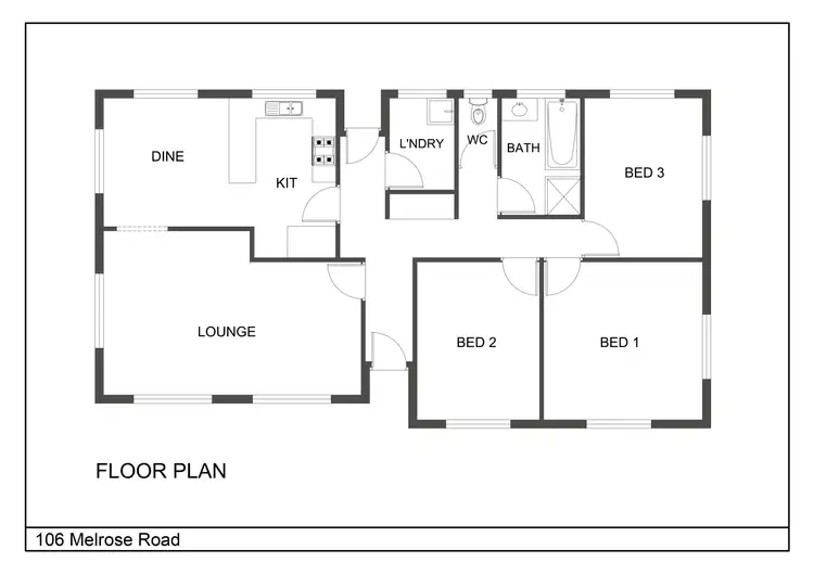 Floorplan of Homely house listing, 106 Melrose Road, Aberdeen TAS 7310