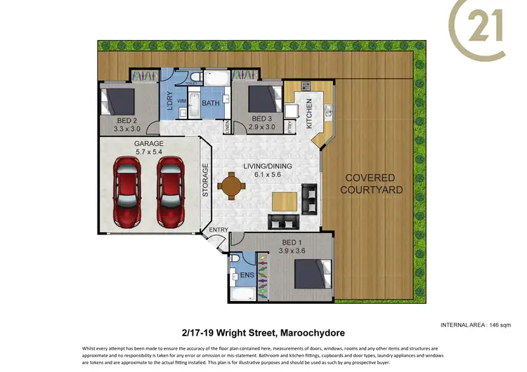 Floorplan of Homely townhouse listing, 2/17-19 Wright Street, Maroochydore QLD 4558