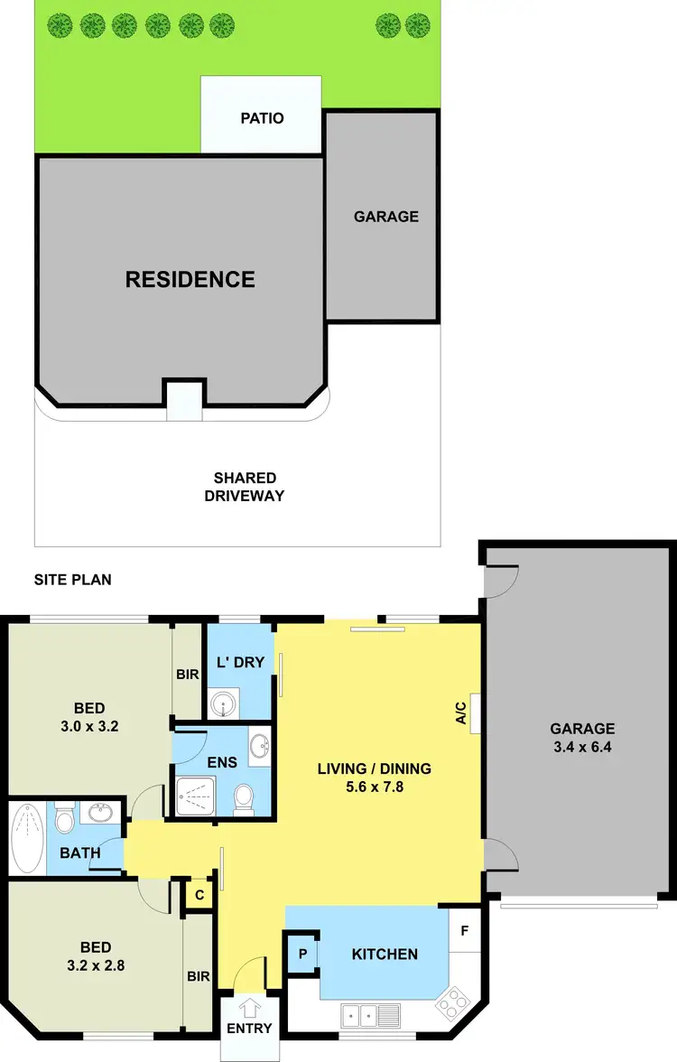 Floorplan of Homely unit listing, 2/17 French Street, Noble Park VIC 3174