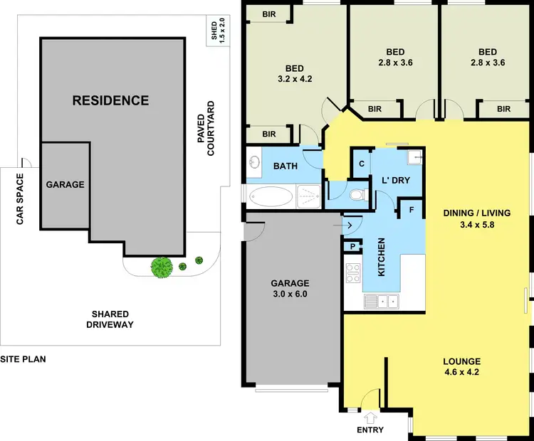 Floorplan of Homely unit listing, 3/24 French Street, Noble Park VIC 3174