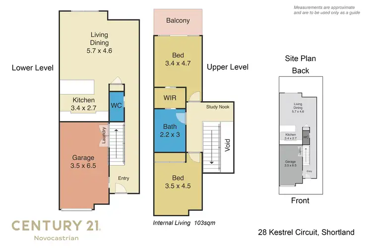 Floorplan of Homely townhouse listing, 28 Kestrel Circuit, Shortland NSW 2307