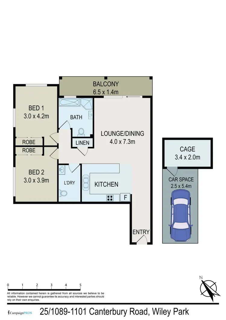 Floorplan of Homely flat listing, 25/1089-1101 Canterbury Road, Wiley Park NSW 2195