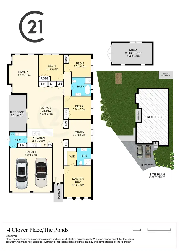Floorplan of Homely house listing, 4 Clover Place, The Ponds NSW 2769
