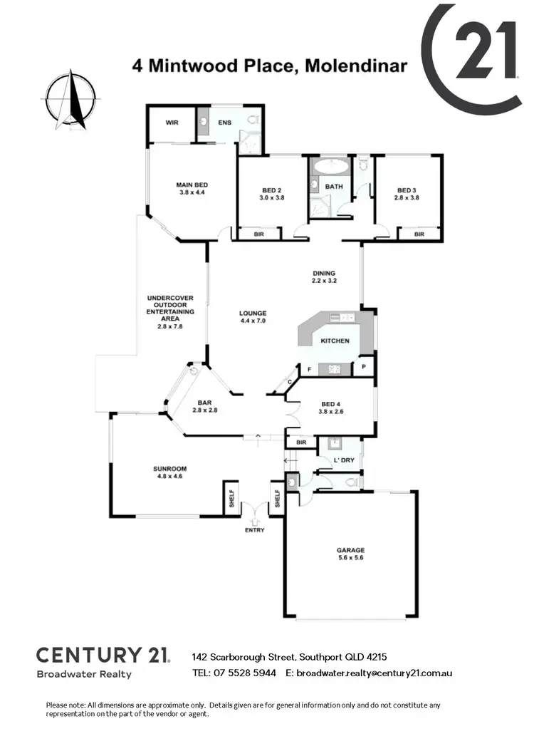 Floorplan of Homely house listing, 4 Mintwood Place, Molendinar QLD 4214
