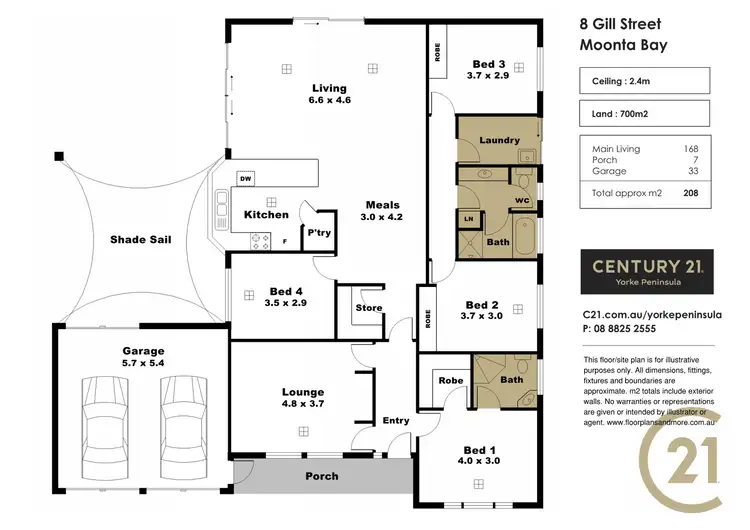 Floorplan of Homely house listing, 8 Gill Street, Moonta Bay SA 5558