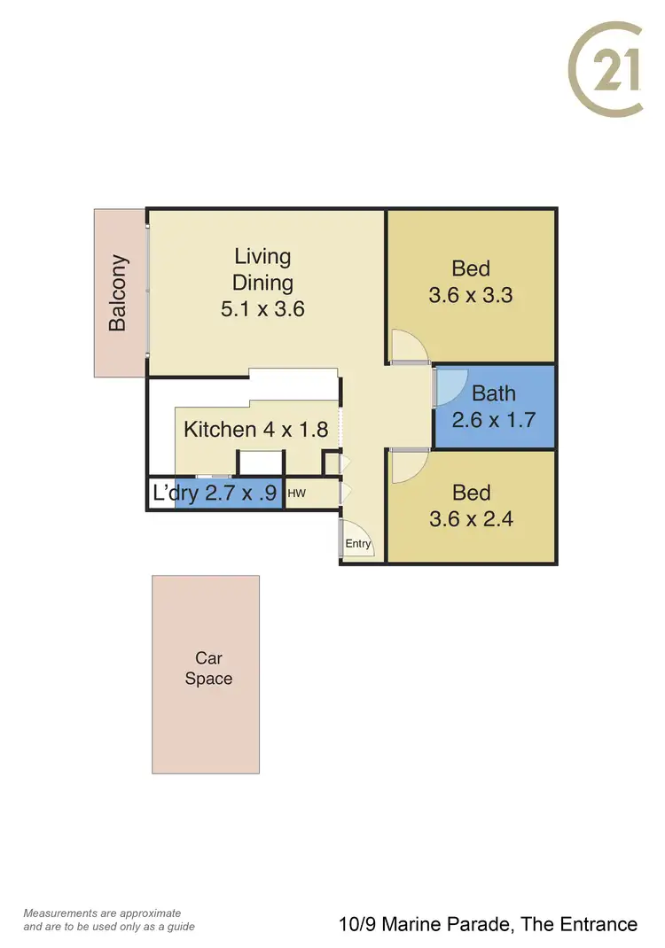 Floorplan of Homely unit listing, 10/9 Marine Parade, The Entrance NSW 2261